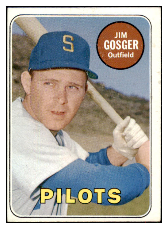 1969 Topps Baseball #482 Jim Gosger Pilots EX White Letter 517386