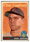 1958 Topps Baseball #092 Clint Courtney Senators EX Yellow Letter 517410