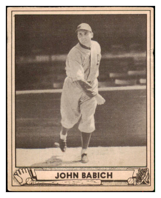 1940 Play Ball #191 John Babich A's VG 517454