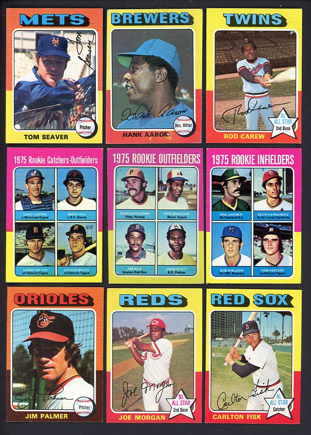 1975 Topps Baseball Complete Set EX-MT Brett Yount Aaron 517466