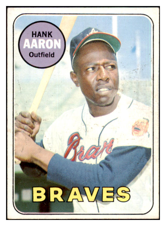 1969 Topps Baseball #100 Hank Aaron Braves EX 517472