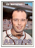 1967 Topps Baseball #166 Eddie Mathews Astros EX 517492