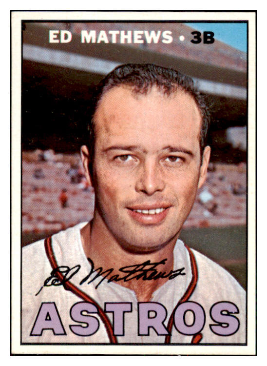 1967 Topps Baseball #166 Eddie Mathews Astros NR-MT 517503