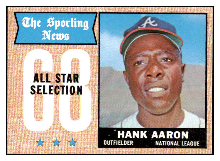 1968 Topps Baseball #370 Hank Aaron A.S. Braves EX-MT 517508