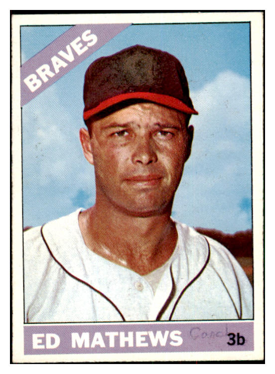 1966 Topps Baseball #200 Eddie Mathews Braves EX-MT 517522