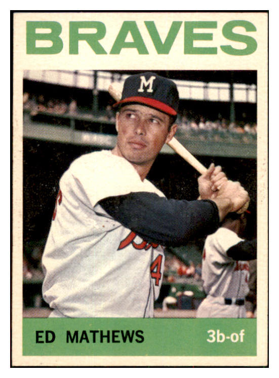 1964 Topps Baseball #035 Eddie Mathews Braves EX+/EX-MT 517528