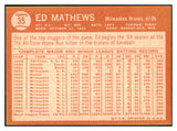 1964 Topps Baseball #035 Eddie Mathews Braves EX+/EX-MT 517528