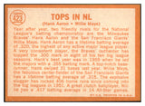 1964 Topps Baseball #423 Hank Aaron Willie Mays EX+/EX-MT 517548