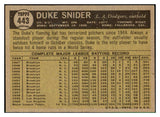 1961 Topps Baseball #443 Duke Snider Dodgers EX-MT 517556