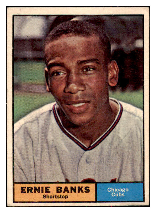 1961 Topps Baseball #350 Ernie Banks Cubs EX 517560