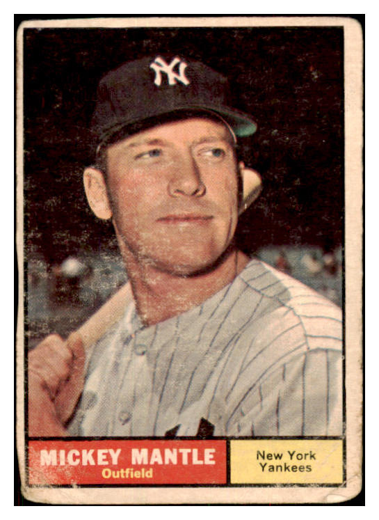 1961 Topps Baseball #300 Mickey Mantle Yankees Good 517565