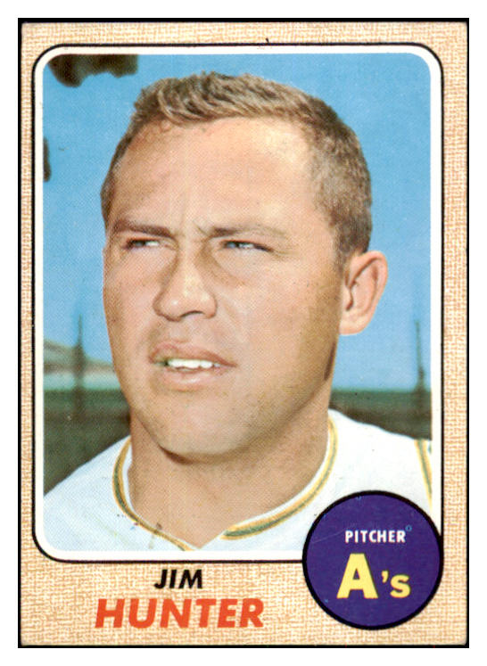 1968 Topps Baseball #385 Catfish Hunter A's NR-MT 517581