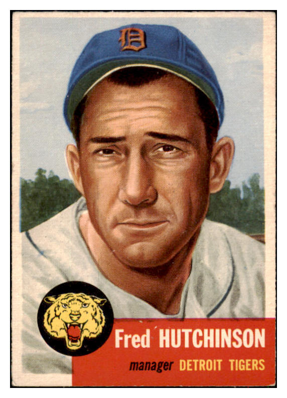 1953 Topps Baseball #072 Fred Hutchinson Tigers VG-EX 517589