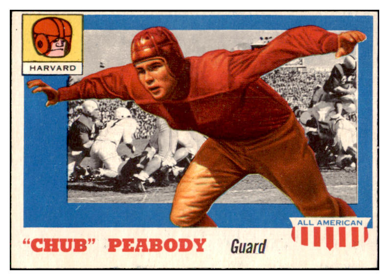 1955 Topps Football #072 Chub Peabody Harvard EX-MT oc 517592