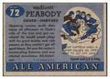 1955 Topps Football #072 Chub Peabody Harvard EX-MT oc 517592