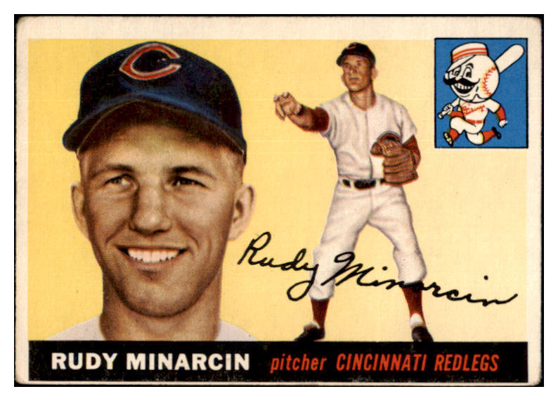 1955 Topps Baseball #174 Rudy Minarcin Reds VG 517607