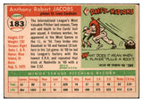 1955 Topps Baseball #183 Tony Jacobs Cardinals VG 517610