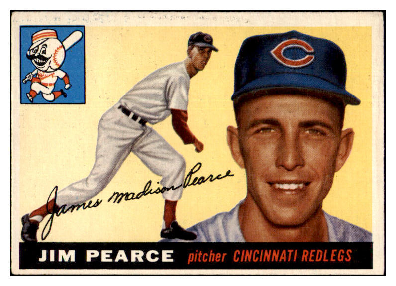 1955 Topps Baseball #170 Jim Pearce Reds EX 517633