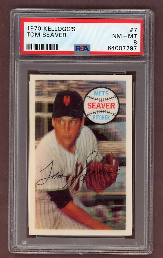 1970 Kelloggs Baseball #007 Tom Seaver Mets PSA 8 NM/MT 517643