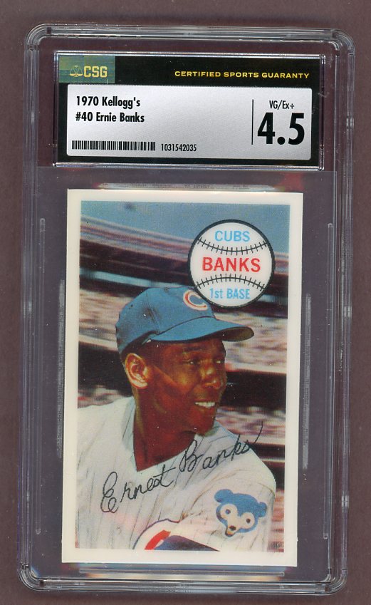 1970 Kelloggs Baseball #040 Ernie Banks Cubs CSG 4.5 VG-EX+ 517646