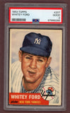 1953 Topps Baseball #207 Whitey Ford Yankees PSA 2 GD 517662