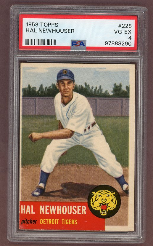 1953 Topps Baseball #228 Hal Newhouser Tigers PSA 4 VG-EX 517664