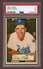 1952 Topps Baseball #001 Andy Pafko Dodgers PSA 1.5 FR Red 517681