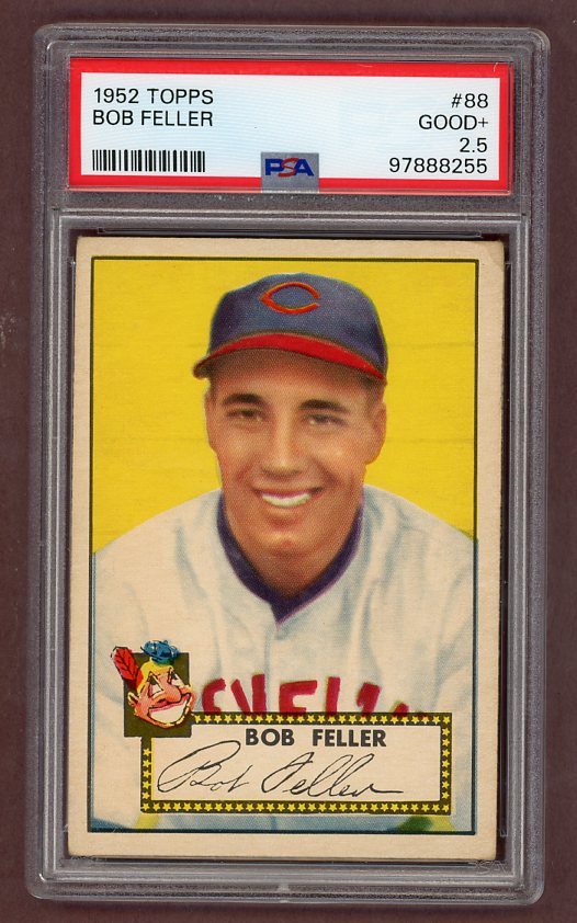 1952 Topps Baseball #088 Bob Feller Indians PSA 2.5 GD+ 517693