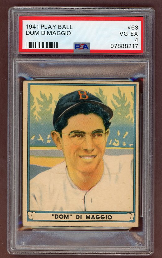 1941 Play Ball #063 Dom DiMaggio Red Sox PSA 4 VG-EX 517699