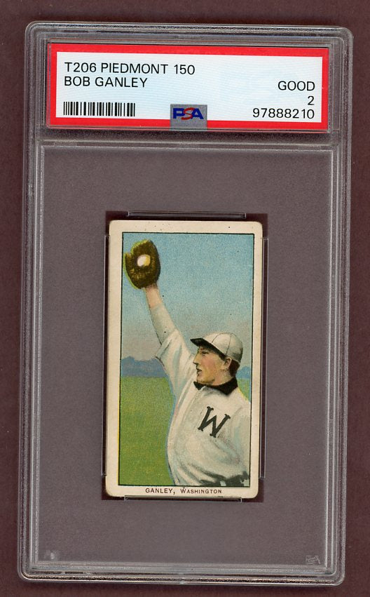 1909-11 T206 T 206 Bob Ganley Senators PSA 2 GD 517706