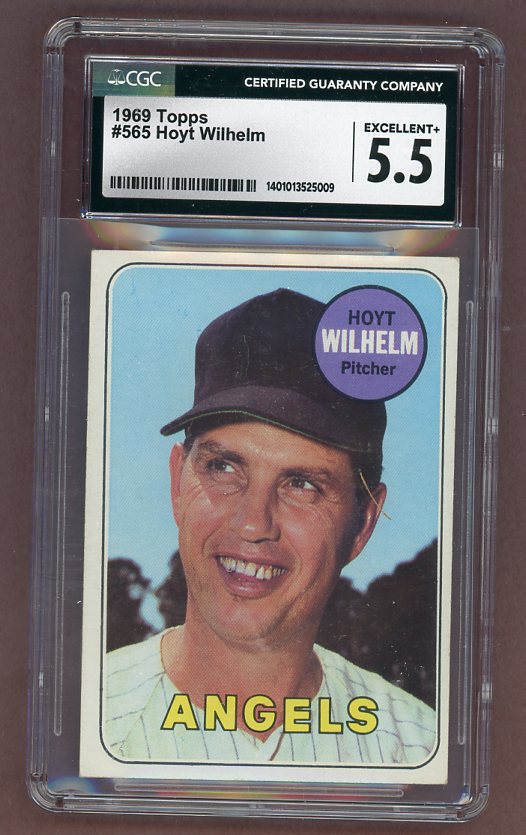 1969 Topps Baseball #565 Hoyt Wilhelm Angels CGC 5.5 EX+ 517730