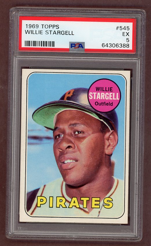 1969 Topps Baseball #545 Willie Stargell Pirates PSA 5 EX 517731