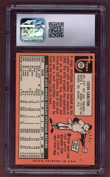 1969 Topps Baseball #255 Steve Carlton Cardinals CGC 5.5 EX+ 517737