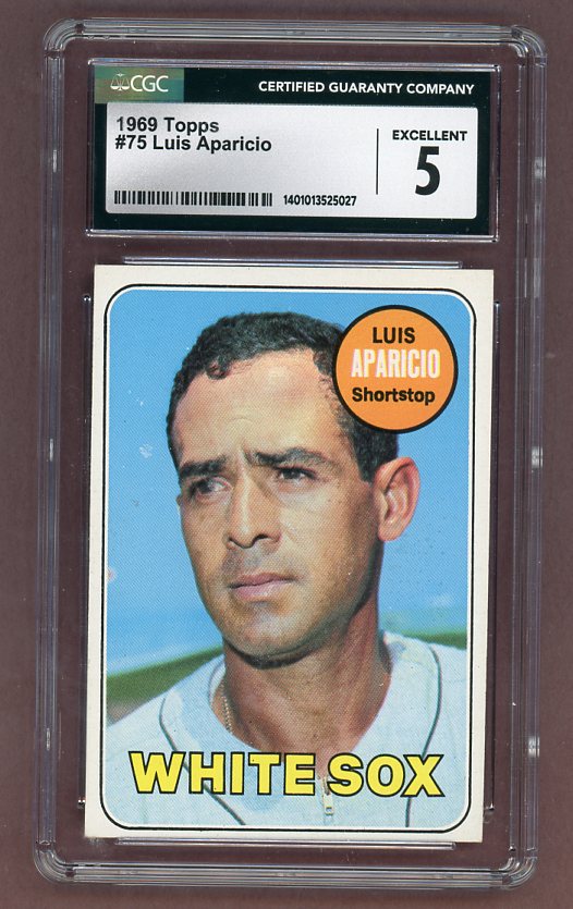 1969 Topps Baseball #075 Luis Aparicio White Sox CGC 5 EX 517746