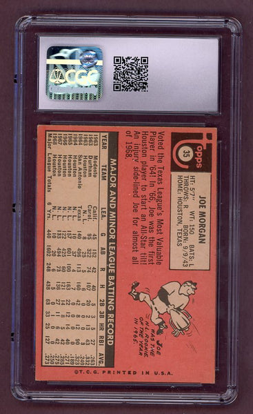 1969 Topps Baseball #035 Joe Morgan Astros CGC 6 EX-MT 517755