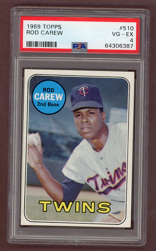 1969 Topps Baseball #510 Rod Carew Twins PSA 4 VG-EX 517759