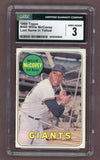 1969 Topps Baseball #440 Willie McCovey Giants CGC 3 VG 517764