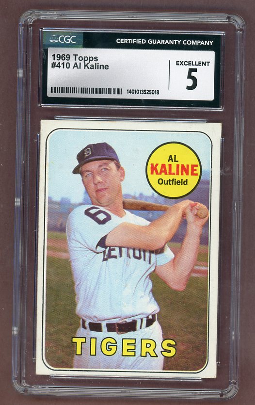 1969 Topps Baseball #410 Al Kaline Tigers CGC 5 EX 517769