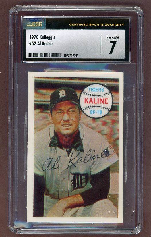 1970 Kelloggs Baseball #052 Al Kaline Tigers CSG 7 NM 517777