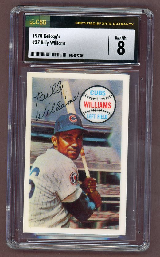 1970 Kelloggs Baseball #037 Billy Williams Cubs CSG 8 NM/MT 517787