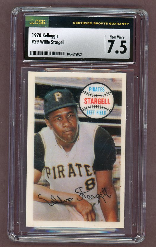 1970 Kelloggs Baseball #029 Willie Stargell Pirates CSG 7.5 NM+ 517788