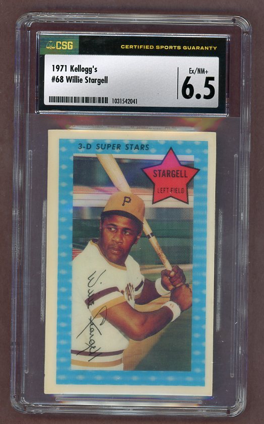 1971 Kelloggs Baseball #068 Willie Stargell Pirates CSG 6.5 EX-MT+ 517791