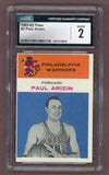 1961 Fleer Basketball #002 Paul Arizin Warriors CGC 2 GD 517804