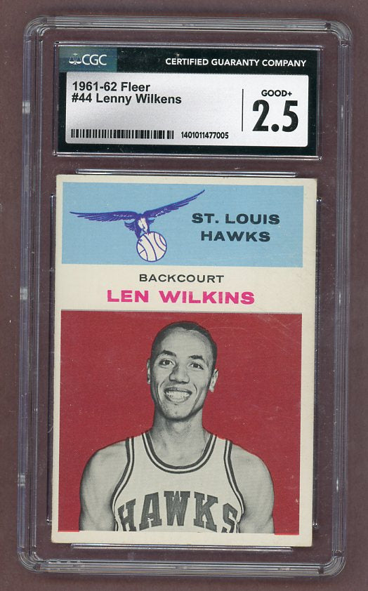 1961 Fleer Basketball #044 Len Wilkens Hawks CGC 2.5 GD+ 517808