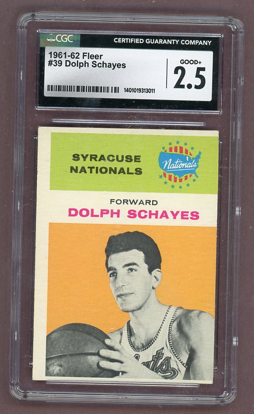 1961 Fleer Basketball #039 Dolph Schayes Nationals CGC 2.5 GD+ 517809