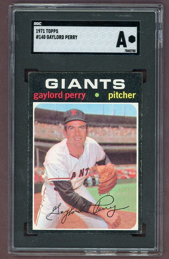 1971 Topps Baseball #140 Gaylord Perry Giants SGC Auth 517813