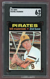 1971 Topps Baseball #110 Bill Mazeroski Pirates SGC 6 EX-MT 517814