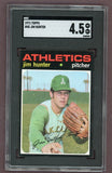 1971 Topps Baseball #045 Catfish Hunter A's SGC 4.5 VG-EX+ 517816