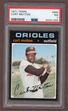 1971 Topps Baseball #684 Curt Motton Orioles PSA 7 NM 517839