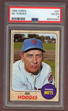 1968 Topps Baseball #027 Gil Hodges Mets PSA 4 VG-EX 517857